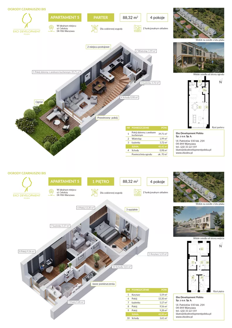 Dom 88,32 m², oferta nr 5, Ogrody Czarnuszki BIS, Warszawa, Wawer, Nadwiśle, ul. Celulozy