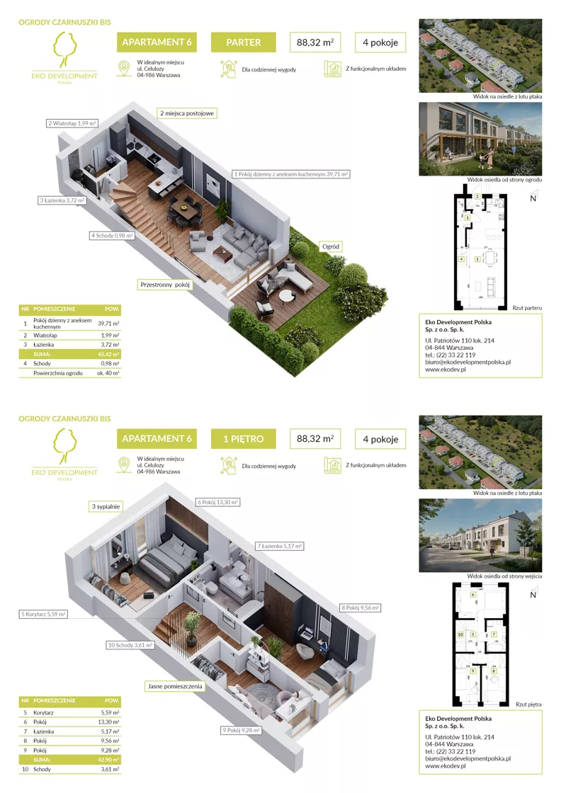 Dom 88,32 m², oferta nr 6, Ogrody Czarnuszki BIS, Warszawa, Wawer, Nadwiśle, ul. Celulozy