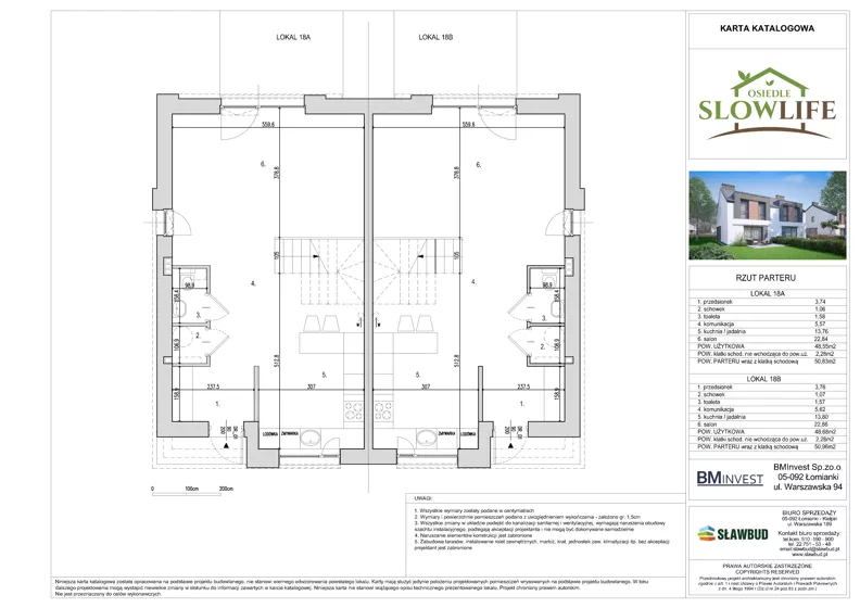 Dom 96,12 m², oferta nr 18A, Osiedle SLOW LIFE - Etap II, Łomianki, ul. Spokojna/Wyjątkowa
