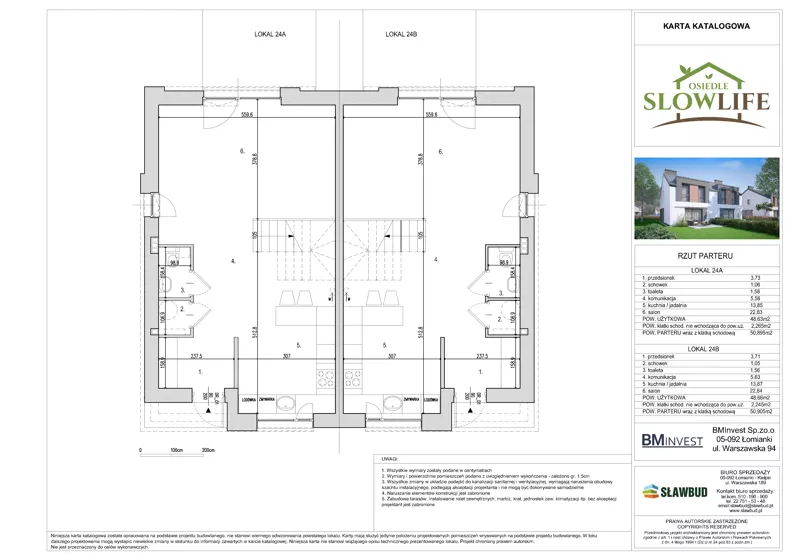 Dom 96,03 m², oferta nr 24A, Osiedle SLOW LIFE - Etap II, Łomianki, ul. Spokojna/Wyjątkowa