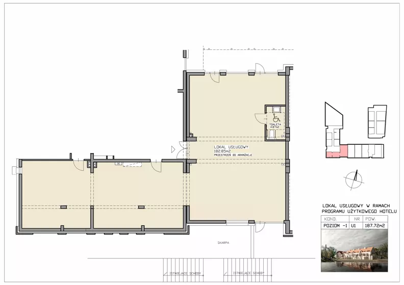 Lokal użytkowy 187,72 m², oferta nr U1, Apartamenty Zdrój - lokale użytkowe, Supraśl, ul. Stanisława Konarskiego