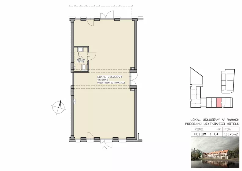 Lokal użytkowy 101,75 m², oferta nr U4, Apartamenty Zdrój - lokale użytkowe, Supraśl, ul. Stanisława Konarskiego