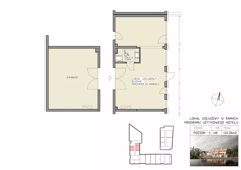 Lokal użytkowy 110,36 m², oferta nr U8, Apartamenty Zdrój - lokale użytkowe, Supraśl, ul. Stanisława Konarskiego
