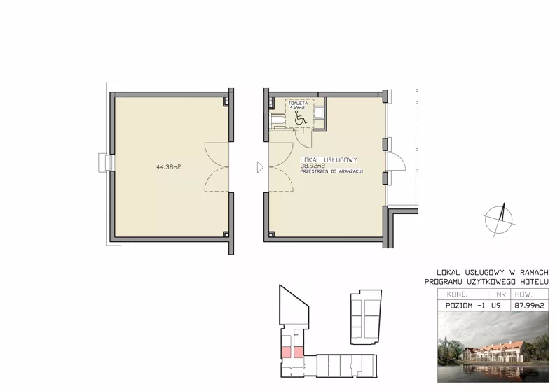Lokal użytkowy 87,99 m², oferta nr U9, Apartamenty Zdrój - lokale użytkowe, Supraśl, ul. Stanisława Konarskiego