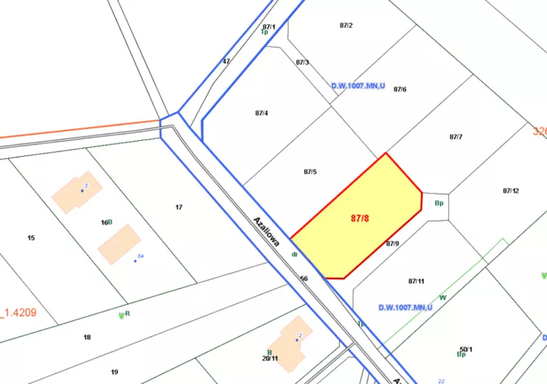 Działka 1 503,00 m², oferta nr , 45968/3186/OGS, Szczecin, Azaliowa