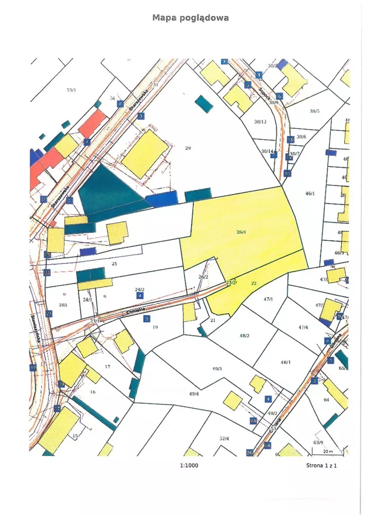Działka 3 740,00 m², oferta nr , 45936/3186/OGS, Kalisz, Chmielna