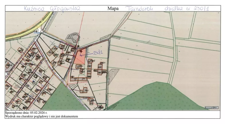 Działka 1 400,00 m², oferta nr , 46047/3186/OGS, Kuźnica Głogowska