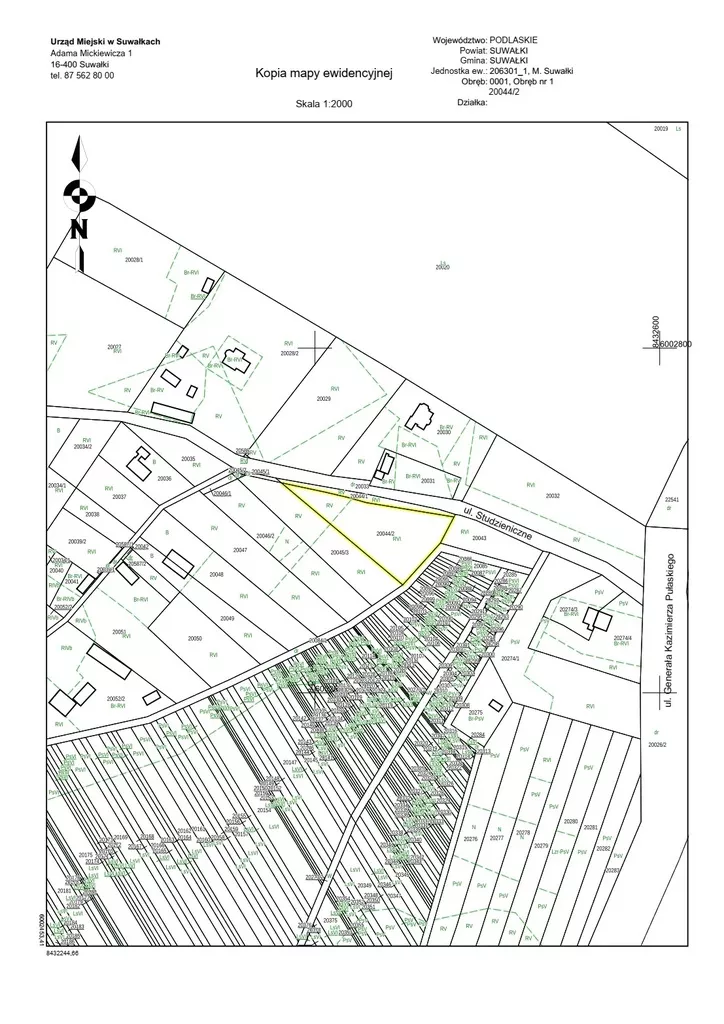 Działka 2 266,00 m², oferta nr , 45818/3186/OGS, Suwałki, Studzieniczne