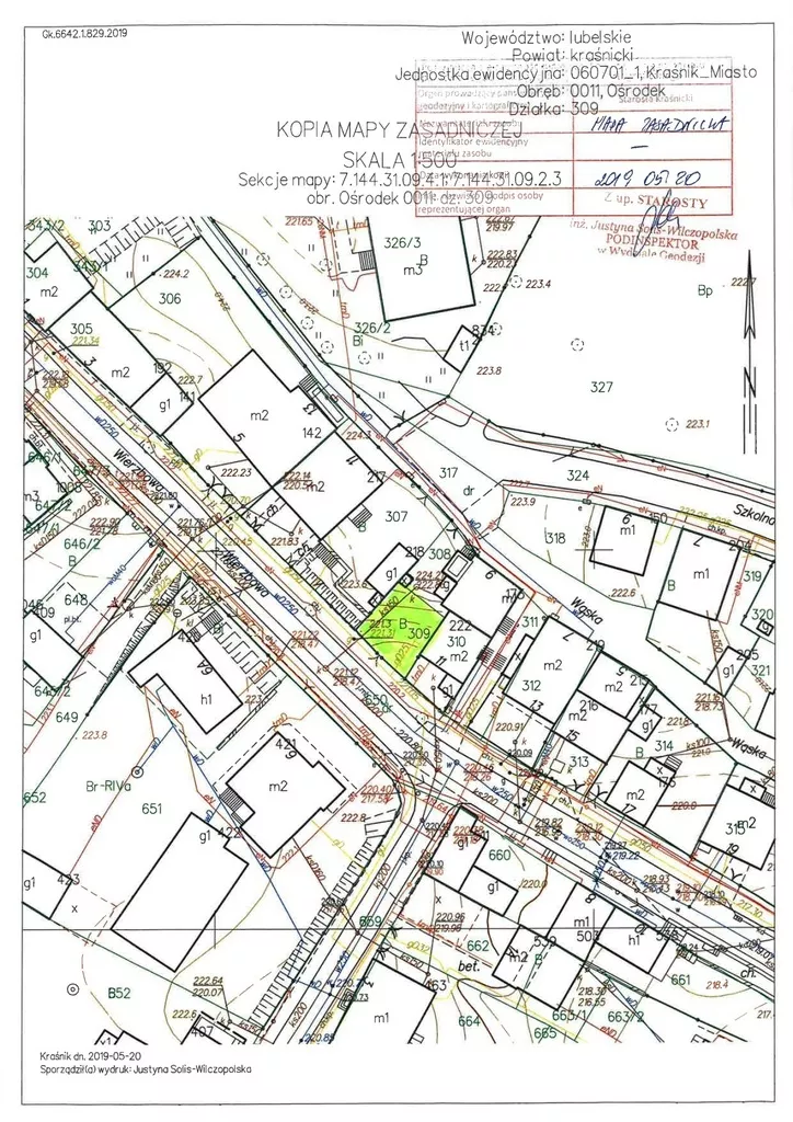 Działka 77,00 m², oferta nr , 46054/3186/OGS, Kraśnik, Szkolna