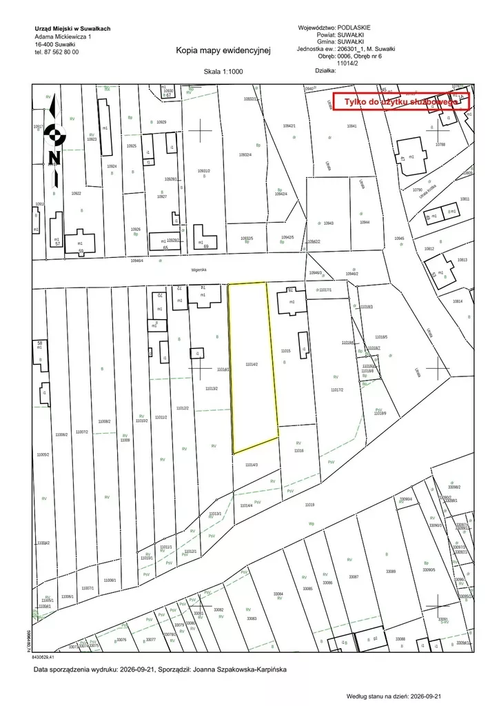 Działka 1 211,00 m², oferta nr , 45864/3186/OGS, Suwałki, Wigierska