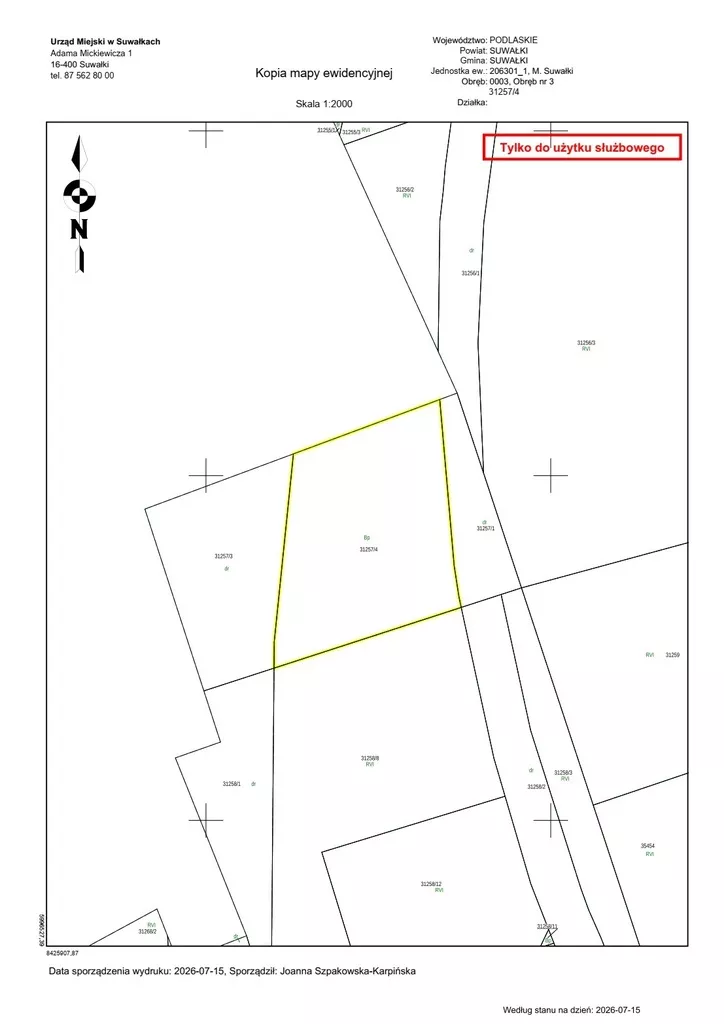 Działka 11 841,00 m², oferta nr , 45862/3186/OGS, Suwałki, Zachodnia