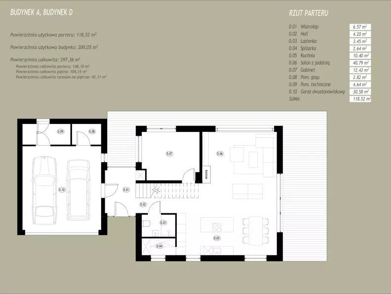 Dom 200,05 m², oferta nr D, Ville Art Zelków, Zelków, ul. Widokowa