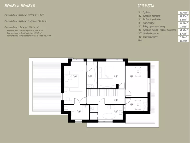 Dom 200,05 m², oferta nr D, Ville Art Zelków, Zelków, ul. Widokowa