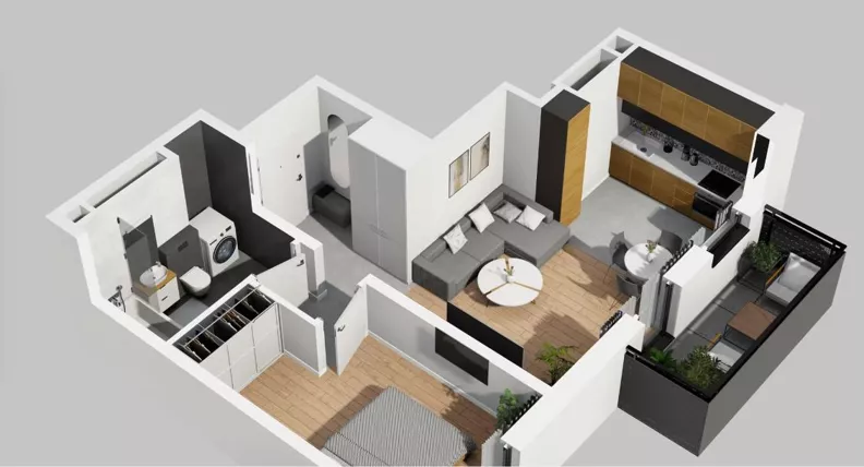 2 pokoje, mieszkanie 40,20 m², piętro 7, oferta nr , 21728, Wrocław, Krzyki-Partynice, Krzyki, al. Karkonoska