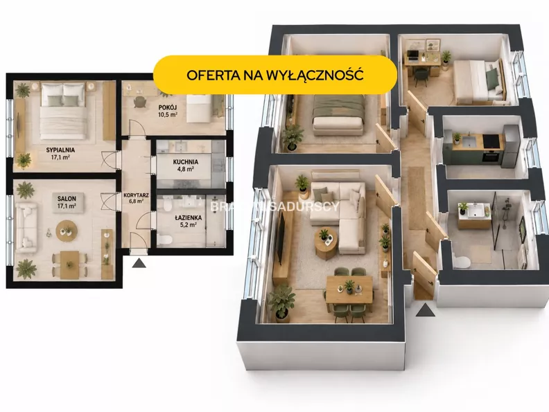 3 pokoje, apartament 62,62 m², piętro 1, oferta nr , BS4-MS-317809-16, Kraków, Krowodrza, Śląska