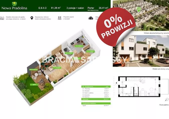 4 pokoje, mieszkanie 81,38 m², parter, oferta nr , BS5-MS-310217-35, Tarnów, Zabłocie, Skrzyszowska
