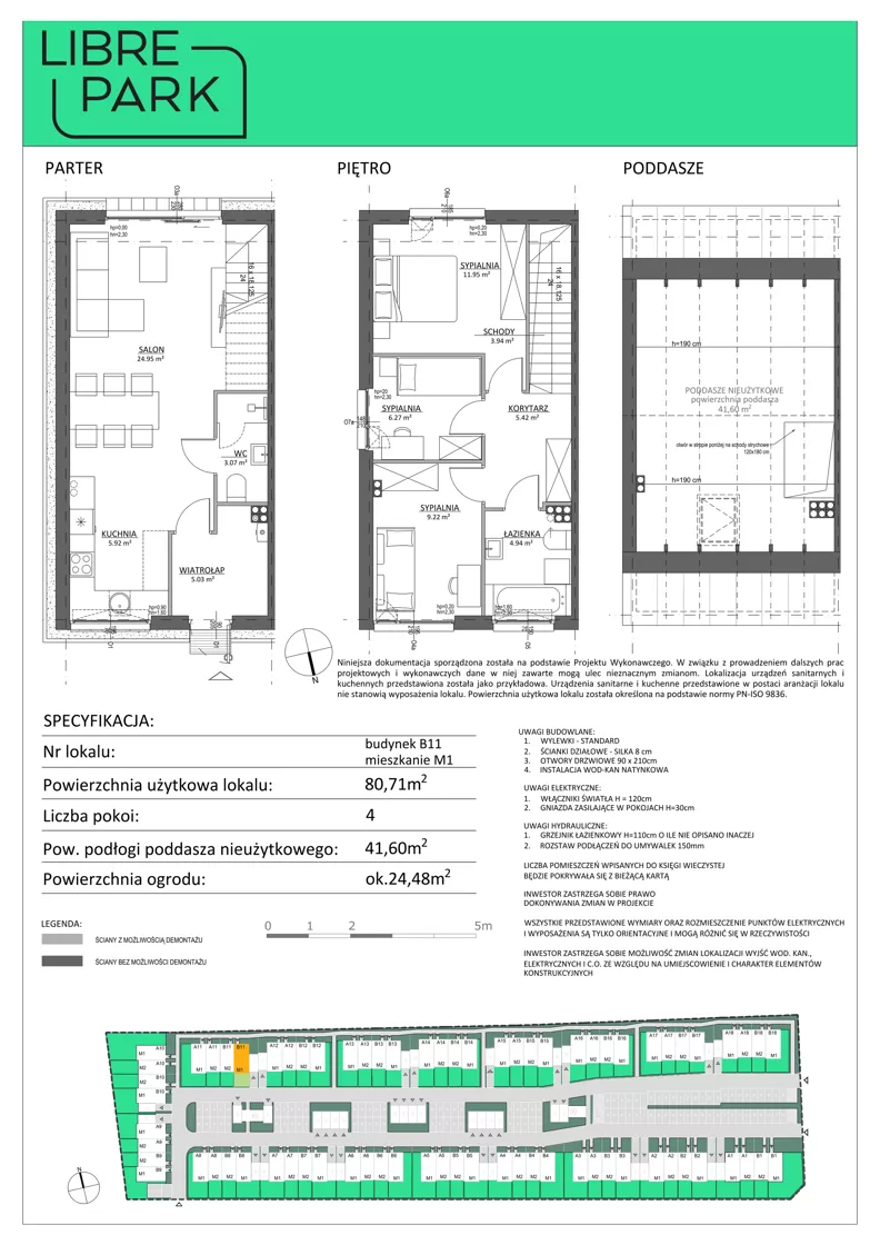 4 pokoje, mieszkanie 80,71 m², parter, oferta nr B11/M1, Libre Park, Kosakowo, ul. Pistacjowa 5