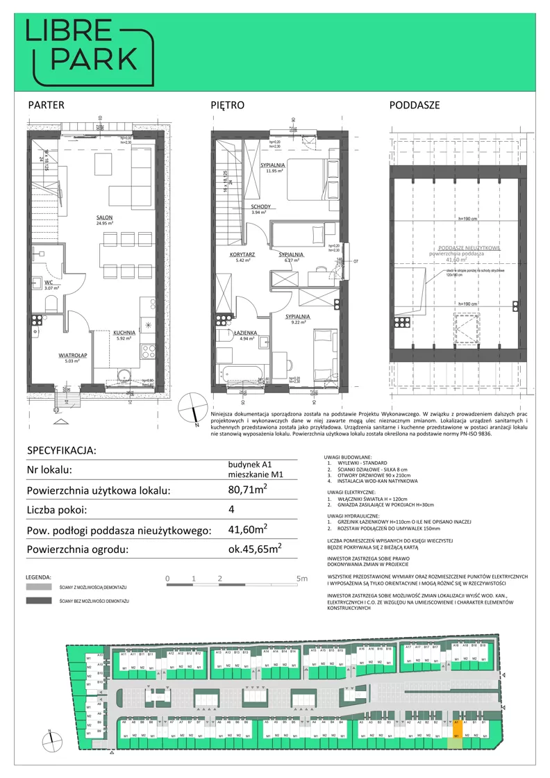 4 pokoje, mieszkanie 80,71 m², parter, oferta nr A1.M1, Libre Park - etap III, Kosakowo, ul. Pistacjowa