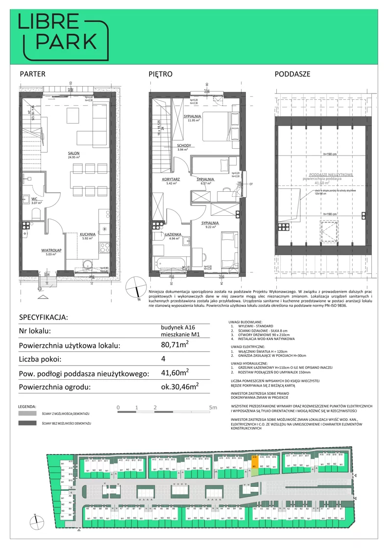 4 pokoje, mieszkanie 80,71 m², parter, oferta nr A16.M1, Libre Park - etap III, Kosakowo, ul. Pistacjowa