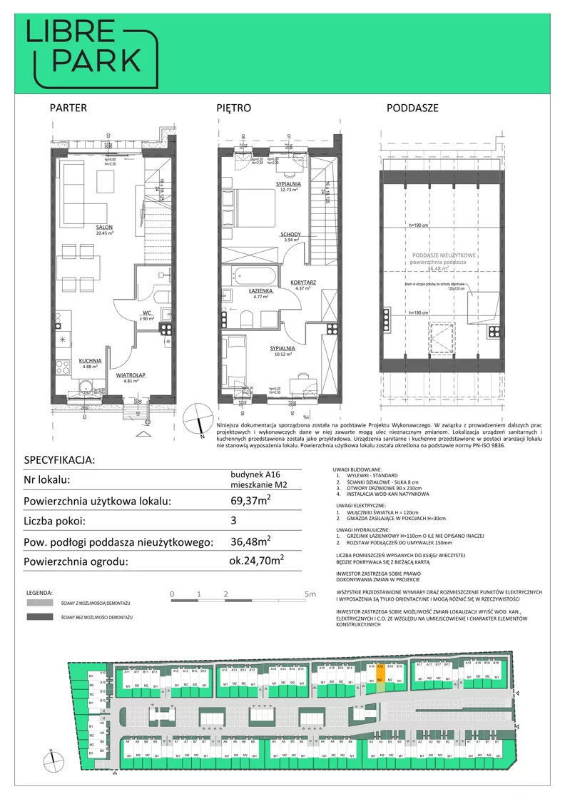 3 pokoje, mieszkanie 69,37 m², parter, oferta nr A16.M2, Libre Park - etap III, Kosakowo, ul. Pistacjowa