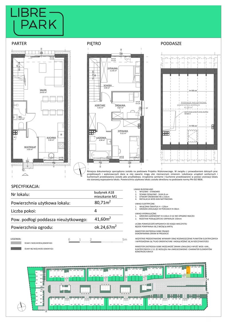 4 pokoje, mieszkanie 80,71 m², parter, oferta nr A18.M1, Libre Park - etap III, Kosakowo, ul. Pistacjowa