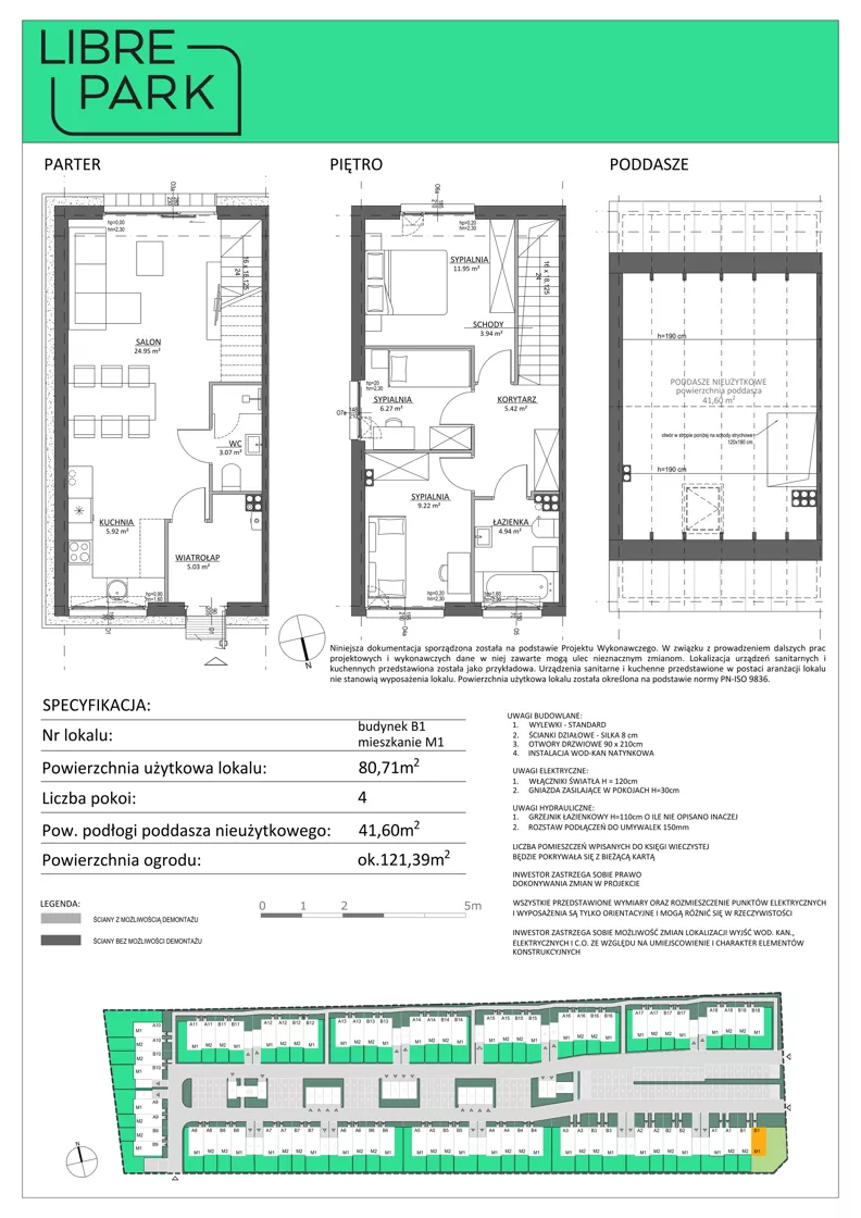 4 pokoje, mieszkanie 80,71 m², parter, oferta nr B1.M1, Libre Park - etap III, Kosakowo, ul. Pistacjowa