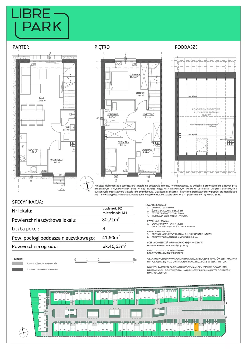 4 pokoje, mieszkanie 80,71 m², parter, oferta nr B2.M1, Libre Park - etap III, Kosakowo, ul. Pistacjowa