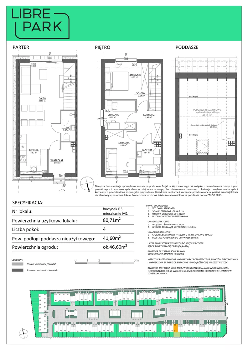 4 pokoje, mieszkanie 80,71 m², parter, oferta nr B3.M1, Libre Park - etap III, Kosakowo, ul. Pistacjowa