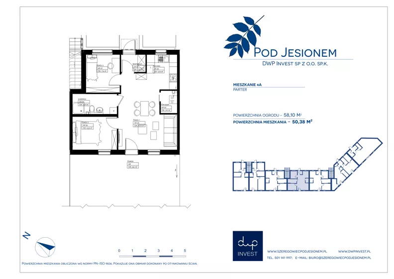 Dom 50,09 m², oferta nr 4A, Szeregowiec pod Jesionem, Kołobrzeg, Osiedle Nr 3, ul. Obozowa