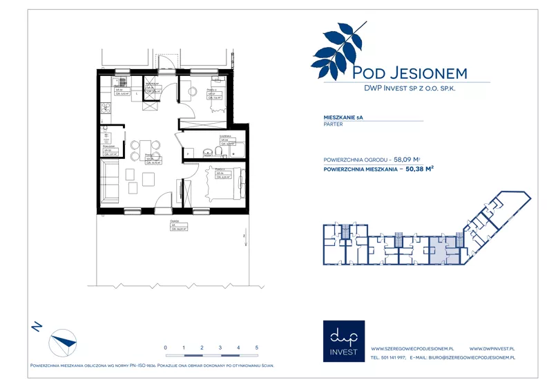 Dom 49,88 m², oferta nr 5A, Szeregowiec pod Jesionem, Kołobrzeg, Osiedle Nr 3, ul. Obozowa