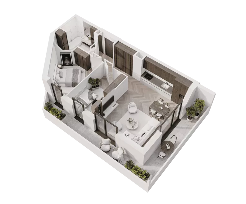 3 pokoje, mieszkanie 62,92 m², piętro 1, oferta nr M10, Apartamenty Verti, Radom, Ustronie, ul. Jana Pawła II / Wyścigowa