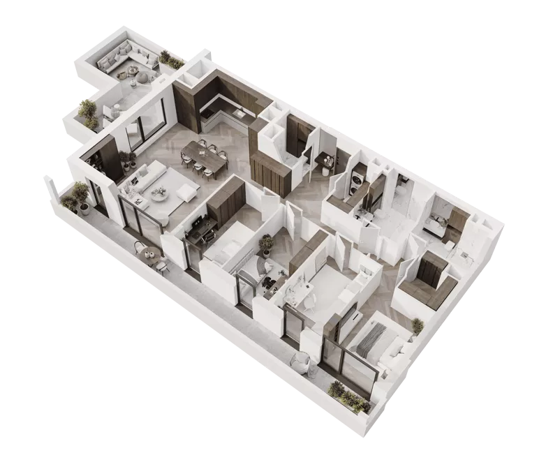 5 pokoi, mieszkanie 129,95 m², piętro 10, oferta nr M109, Apartamenty Verti, Radom, Ustronie, ul. Jana Pawła II / Wyścigowa
