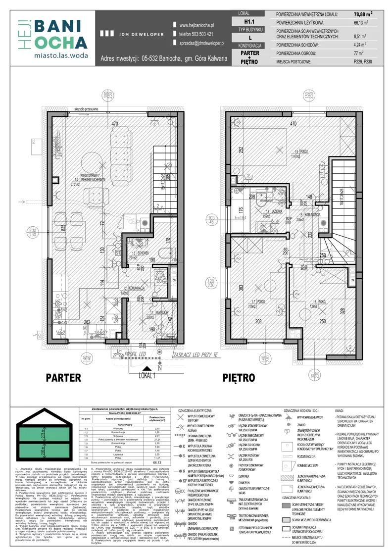 Dom 66,13 m², oferta nr H1.1, Hej! Baniocha Domy, Baniocha, wjazd od ul. Spokojnej