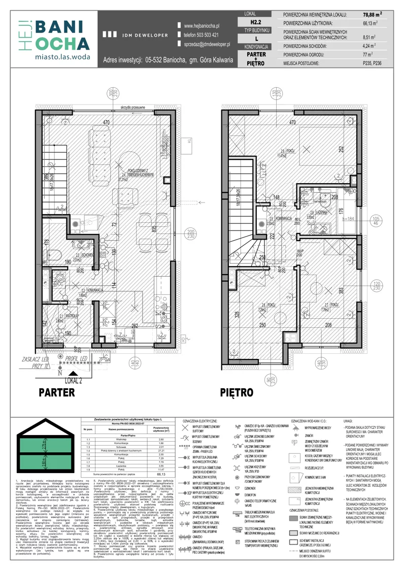 Dom 66,13 m², oferta nr H2.2, Hej! Baniocha Domy, Baniocha, wjazd od ul. Spokojnej