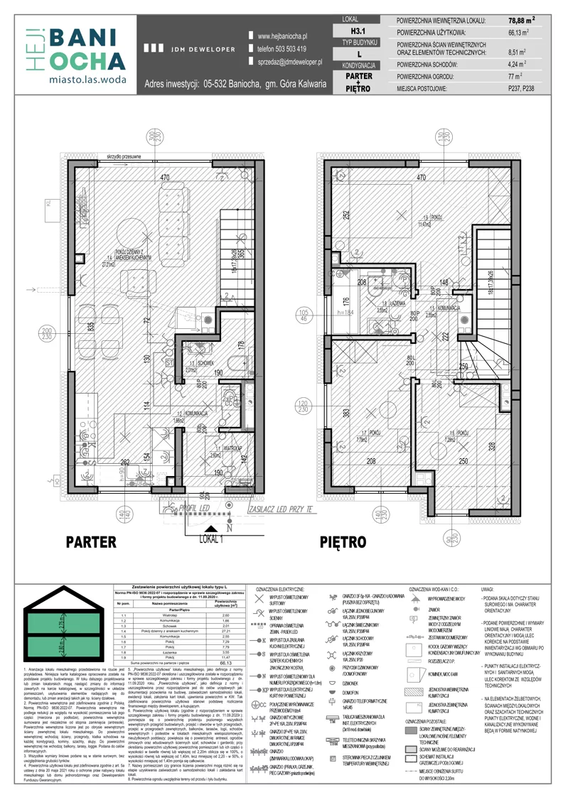 Dom 66,13 m², oferta nr H3.1, Hej! Baniocha Domy, Baniocha, wjazd od ul. Spokojnej