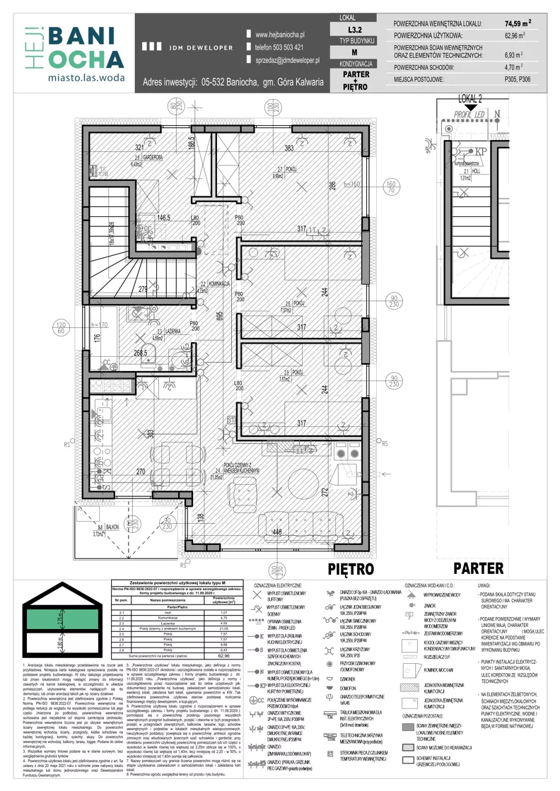 4 pokoje, mieszkanie 62,96 m², piętro 1, oferta nr L3.2, Hej! Baniocha Zadanie L, Baniocha, wjazd od ul. Spokojnej