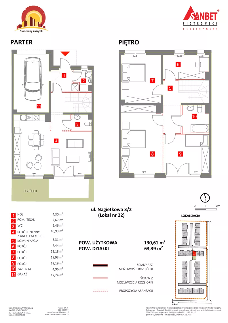 Dom 130,61 m², oferta nr 22, Słoneczny Zakątek – Szeregi, Kąty Wrocławskie, ul. Anyżowa, Nagietkowa