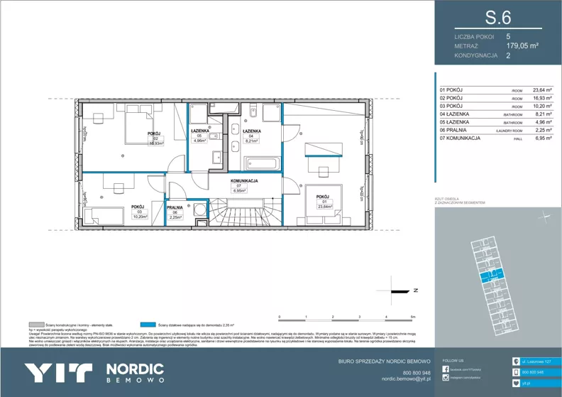 Dom 179,05 m², oferta nr S.6, Nordic Bemowo Domy, Warszawa, Bemowo, Chrzanów, ul. Lazurowa