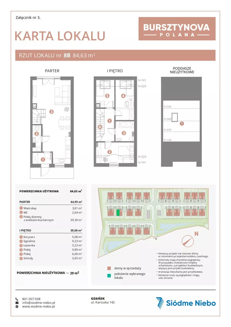 Dom 84,63 m², oferta nr 8B, Bursztynova Polana, Bąkowo, ul. Wieczornych Mgieł