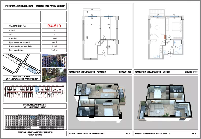 2 pokoje, apartament 62,40 m², piętro 5, oferta nr B4/510, Palm Paradise, Querret