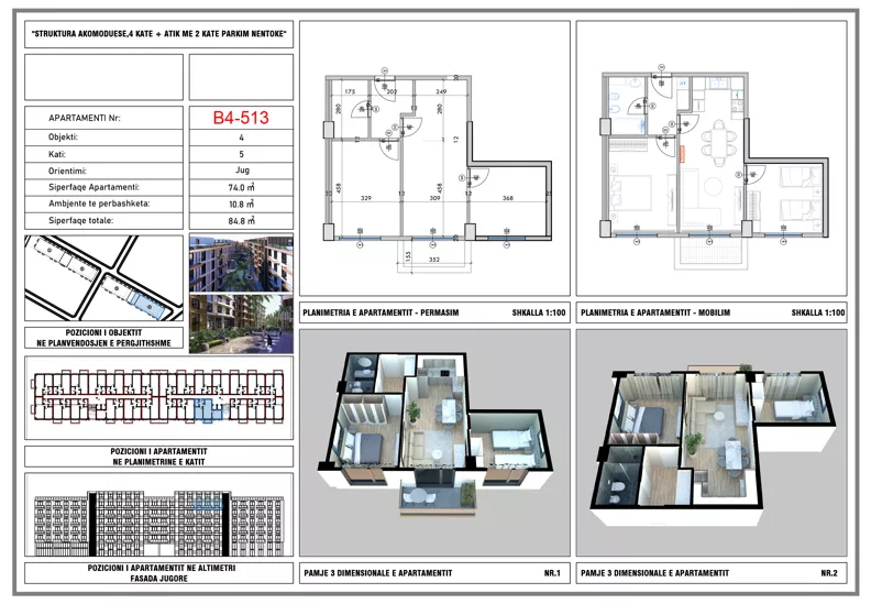 3 pokoje, apartament 74,00 m², piętro 5, oferta nr B4/513, Palm Paradise, Querret