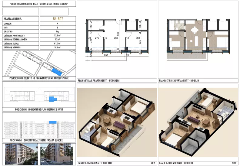 3 pokoje, apartament 53,30 m², piętro 6, oferta nr B4/607, Palm Paradise, Querret