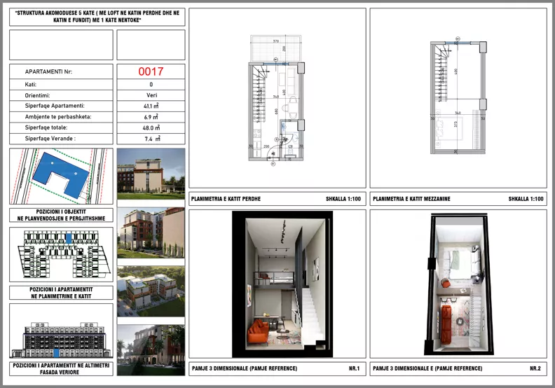 1 pokój, mieszkanie 41,10 m², parter, oferta nr 17, Hestia Residence, Mali i Robit, Rruga Skënderbeu