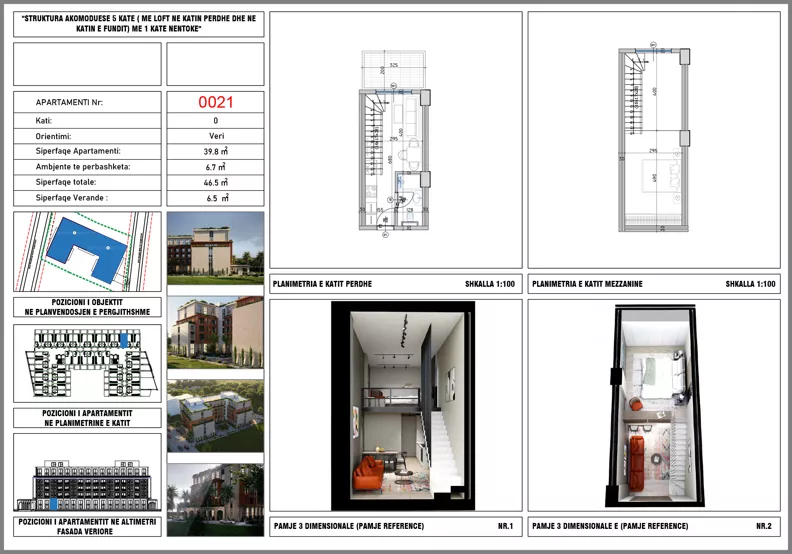 1 pokój, mieszkanie 39,80 m², parter, oferta nr 21, Hestia Residence, Mali i Robit, Rruga Skënderbeu