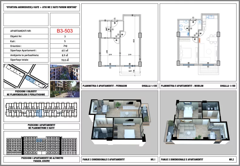 2 pokoje, apartament 61,10 m², piętro 5, oferta nr B3/503, Palm Paradise, Querret