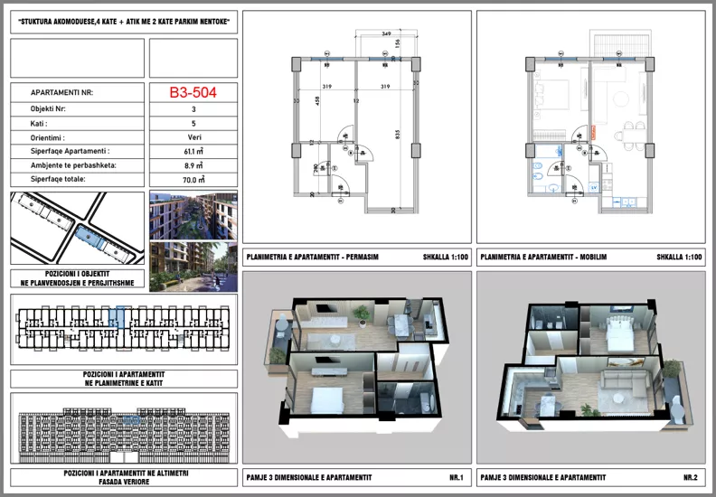 2 pokoje, apartament 61,10 m², piętro 5, oferta nr B3/504, Palm Paradise, Querret
