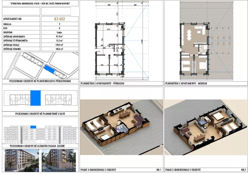 3 pokoje, apartament 91,80 m², piętro 6, oferta nr B3/602, Palm Paradise, Querret