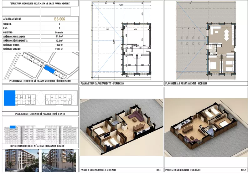 3 pokoje, apartament 91,80 m², piętro 6, oferta nr B3/606, Palm Paradise, Querret