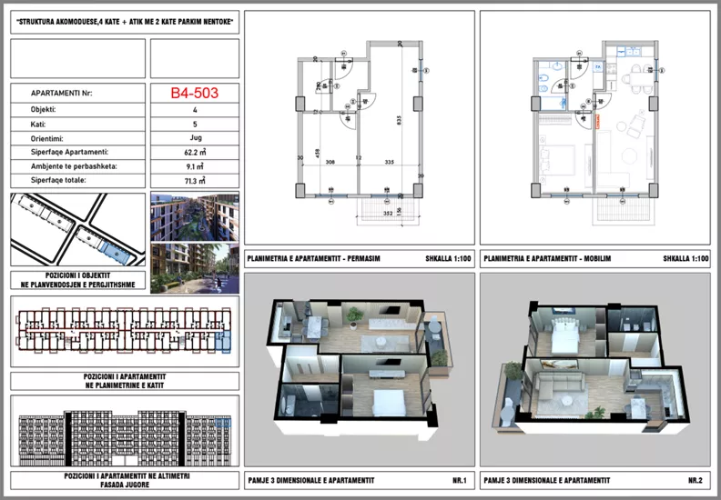 2 pokoje, apartament 62,20 m², piętro 5, oferta nr B4/503, Palm Paradise, Querret