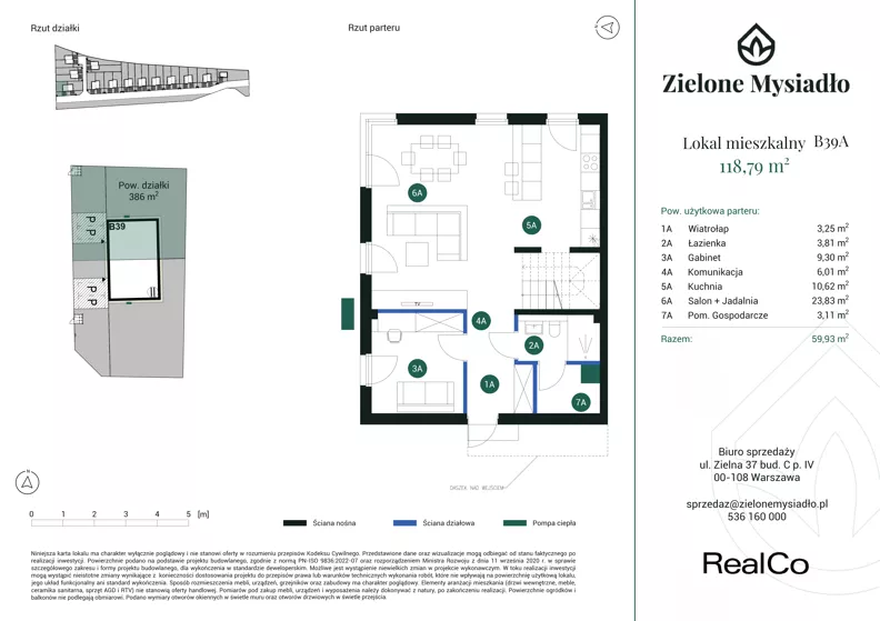 Dom 118,79 m², oferta nr B39A, Zielone Mysiadło, Mysiadło, ul. Morwy